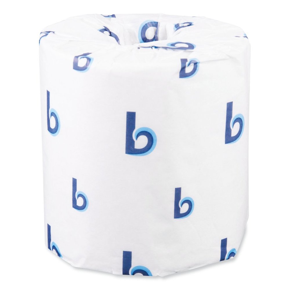 Boardwalk Two-Ply Toilet Tissue, Septic Safe, White, 4.5 x 3, 500 Sheets/Roll, 9